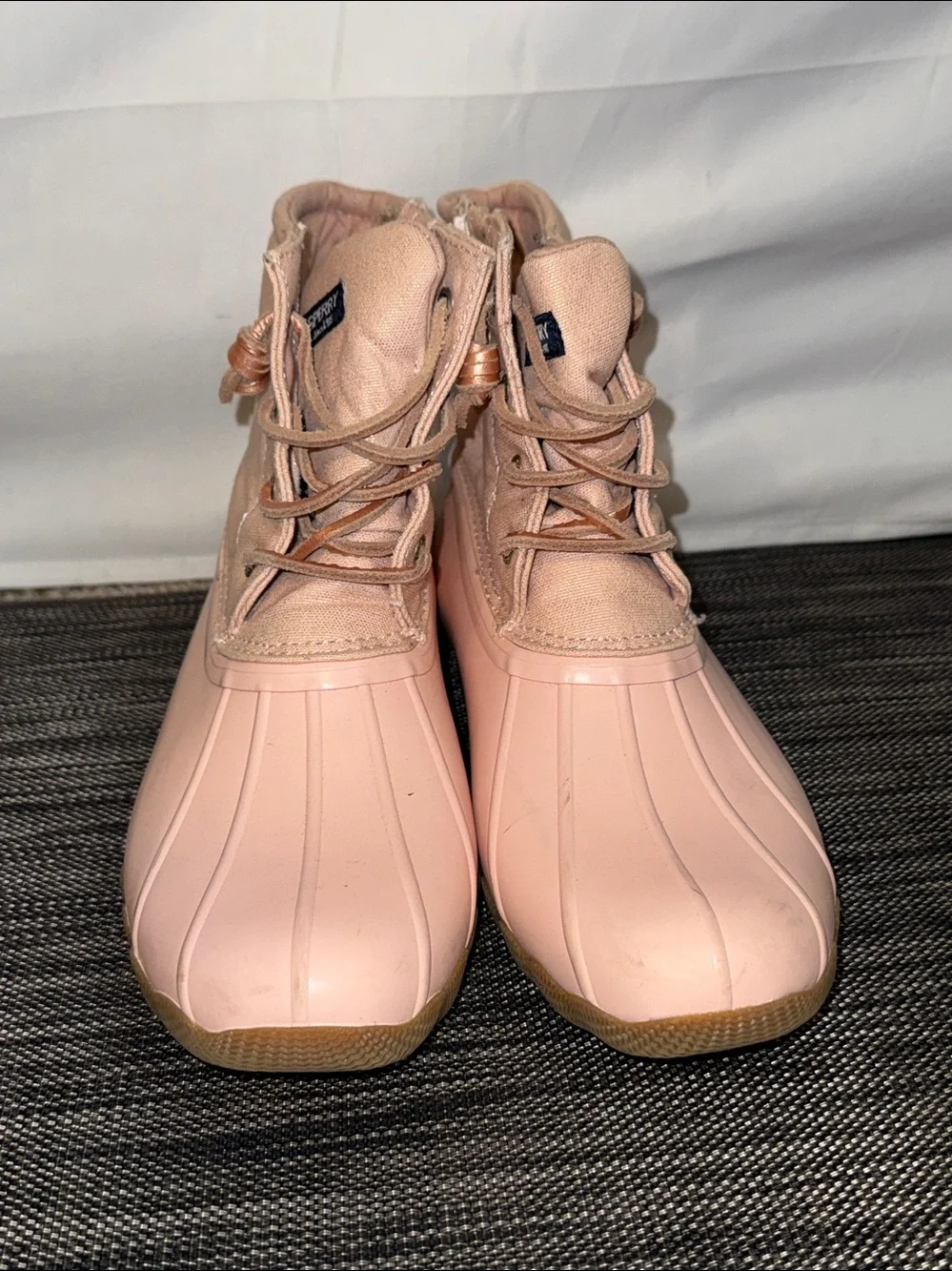 SPERRY SALTWATER BOOTS BLUSH PINK